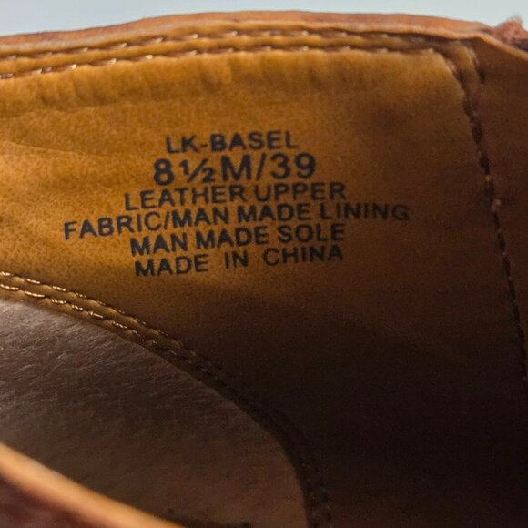 Lucky Brand LK-BASEL Women's Brown Leather Ankle Bootie US 8.5M | Side Zip Boot - Picture 5 of 8